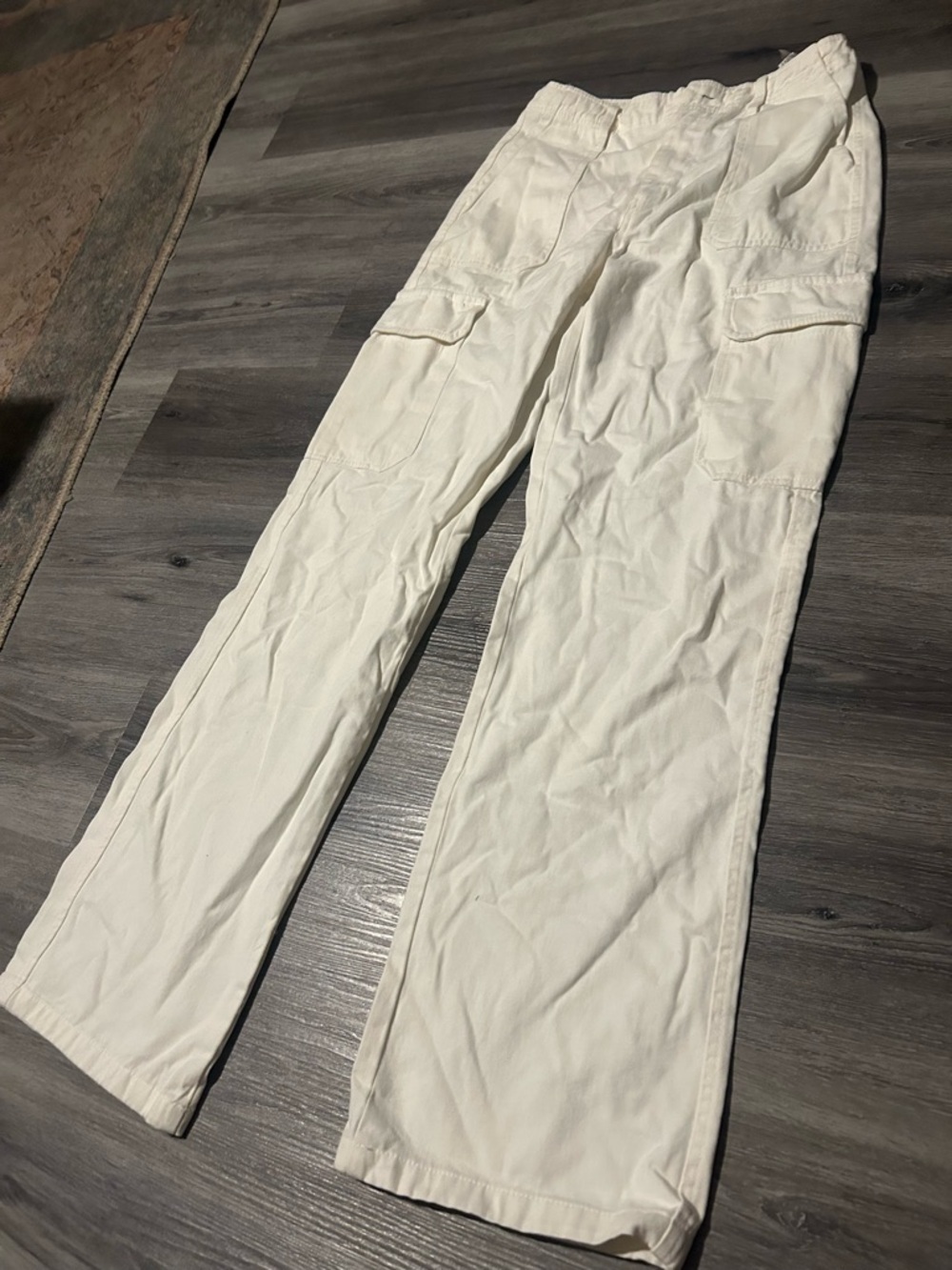 Zara Women's White Cargo Jeans